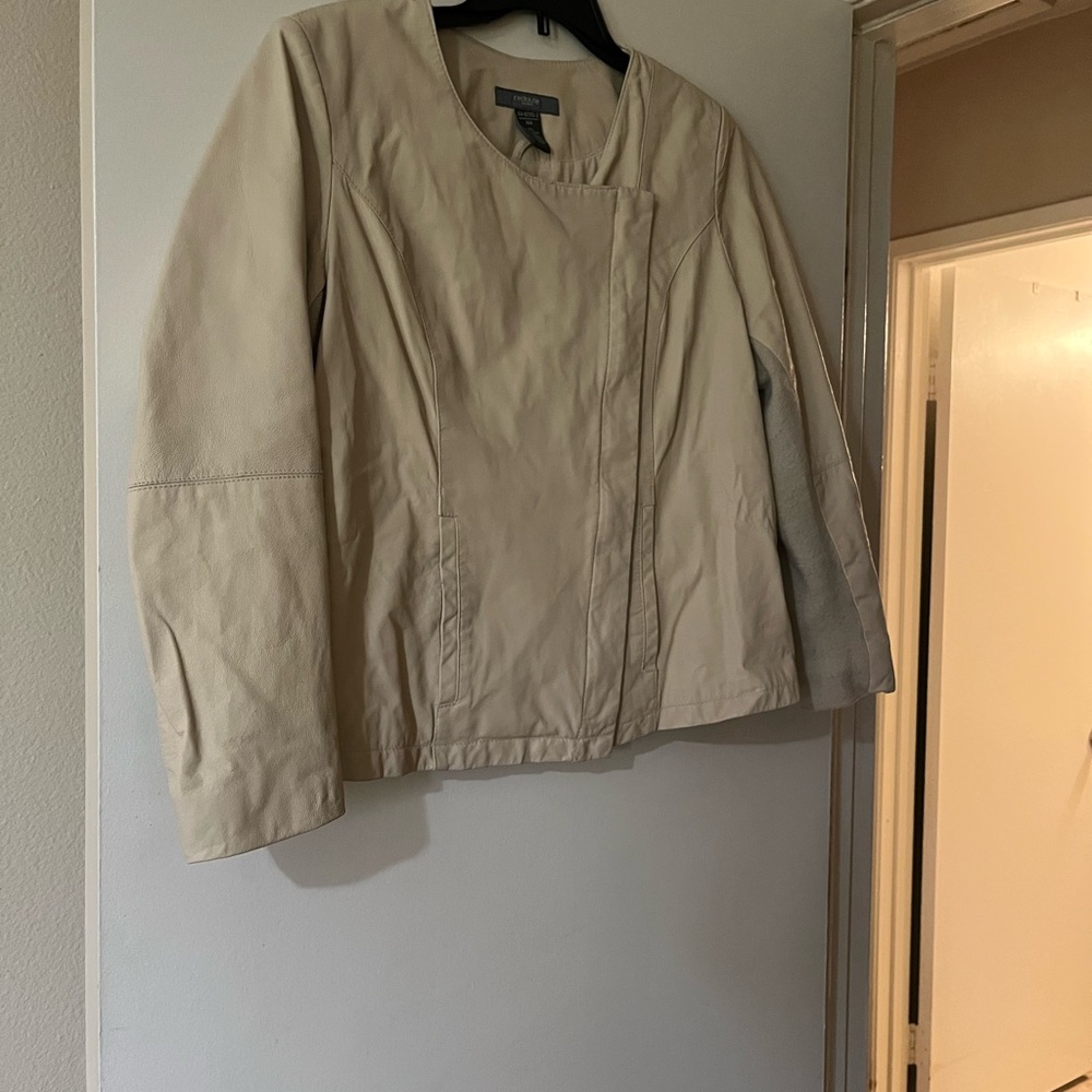 Women's Cream Jacket leather